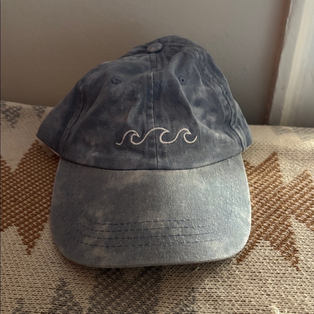 Blue Revival Tie Dye Waves Baseball Cap